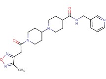 1'-[(4-methyl-1,2,5-oxadiazol-3-yl)acetyl]-N-(3-pyridinylmethyl)-1,4'-bipiperidine-4-carboxamide