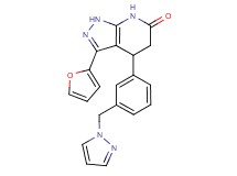 3-(2-furyl)-4-[3-(1H-pyrazol-1-ylmethyl)phenyl]-1,4,5,7-tetrahydro-6H-pyrazolo[3,4-b]pyridin-6-one