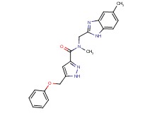 N-methyl-N-[(5-methyl-1H-benzimidazol-2-yl)methyl]-5-(phenoxymethyl)-1H-pyrazole-3-carboxamide