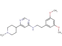 N-[2-(3,5-dimethoxyphenyl)ethyl]-6-(1-methylpiperidin-4-yl)pyrimidin-4-amine