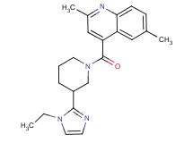 4-{[3-(1-ethyl-1H-imidazol-2-yl)piperidin-1-yl]carbonyl}-2,6-dimethylquinoline