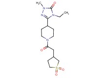 5-{1-[(1,1-dioxidotetrahydro-3-thienyl)acetyl]piperidin-4-yl}-4-ethyl-2-methyl-2,4-dihydro-3H-1,2,4-triazol-3-one