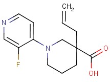 3-allyl-1-(3-fluoro-4-pyridinyl)-3-piperidinecarboxylic acid