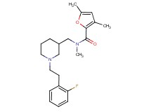 N-({1-[2-(2-fluorophenyl)ethyl]-3-piperidinyl}methyl)-N,3,5-trimethyl-2-furamide