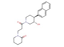 1-{3-[(3S*,4S*)-3-hydroxy-4-(2-naphthyl)piperidin-1-yl]-3-oxopropyl}piperidin-2-one