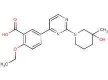2-ethoxy-5-[2-(3-hydroxy-3-methylpiperidin-1-yl)pyrimidin-4-yl]benzoic acid