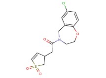 7-chloro-4-[(1,1-dioxido-2,3-dihydro-3-thienyl)acetyl]-2,3,4,5-tetrahydro-1,4-benzoxazepine