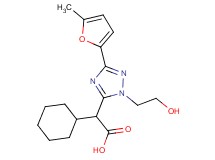 cyclohexyl[1-(2-hydroxyethyl)-3-(5-methyl-2-furyl)-1H-1,2,4-triazol-5-yl]acetic acid