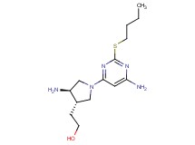 2-{rel-(3S,4R)-4-amino-1-[6-amino-2-(butylthio)-4-pyrimidinyl]-3-pyrrolidinyl}ethanol dihydrochloride