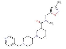 N-methyl-N-[(3-methylisoxazol-5-yl)methyl]-1'-(pyridin-4-ylmethyl)-1,4'-bipiperidine-3-carboxamide