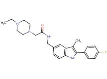2-(4-ethyl-1-piperazinyl)-N-{[2-(4-fluorophenyl)-3-methyl-1H-indol-5-yl]methyl}acetamide