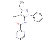 N-(3-ethyl-4-methyl-1-phenyl-1H-pyrazol-5-yl)pyrazine-2-carboxamide