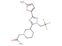 2-{3-[3-(5-methyl-2-furyl)-1-(2,2,2-trifluoroethyl)-1H-1,2,4-triazol-5-yl]piperidin-1-yl}acetamide