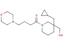{3-(cyclopropylmethyl)-1-[4-(4-morpholinyl)butanoyl]-3-piperidinyl}methanol