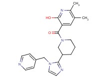5,6-dimethyl-3-({3-[1-(4-pyridinylmethyl)-1H-imidazol-2-yl]-1-piperidinyl}carbonyl)-2-pyridinol