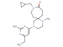 9-(cyclopropylmethyl)-4-(6-ethyl-2-methylpyrimidin-4-yl)-1-methyl-1,4,9-triazaspiro[5.6]dodecan-10-one