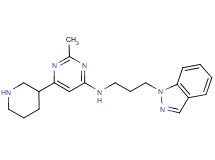 N-[3-(1H-indazol-1-yl)propyl]-2-methyl-6-piperidin-3-ylpyrimidin-4-amine