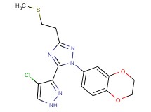 5-(4-chloro-1H-pyrazol-3-yl)-1-(2,3-dihydro-1,4-benzodioxin-6-yl)-3-[2-(methylthio)ethyl]-1H-1,2,4-triazole