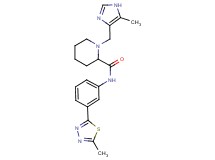 1-[(5-methyl-1H-imidazol-4-yl)methyl]-N-[3-(5-methyl-1,3,4-thiadiazol-2-yl)phenyl]piperidine-2-carboxamide
