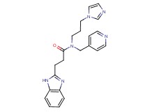 3-(1H-benzimidazol-2-yl)-N-[3-(1H-imidazol-1-yl)propyl]-N-(pyridin-4-ylmethyl)propanamide