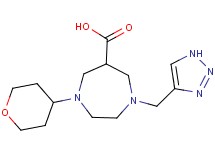 1-(tetrahydro-2H-pyran-4-yl)-4-(1H-1,2,3-triazol-4-ylmethyl)-1,4-diazepane-6-carboxylic acid