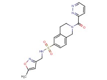 N-[(5-methylisoxazol-3-yl)methyl]-2-(pyridazin-3-ylcarbonyl)-1,2,3,4-tetrahydroisoquinoline-6-sulfonamide