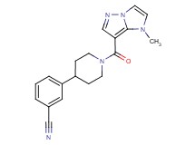 3-{1-[(1-methyl-1H-imidazo[1,2-b]pyrazol-7-yl)carbonyl]piperidin-4-yl}benzonitrile