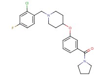 1-(2-chloro-4-fluorobenzyl)-4-[3-(1-pyrrolidinylcarbonyl)phenoxy]piperidine