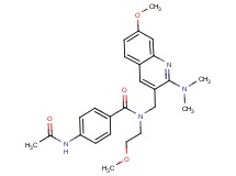 4-(acetylamino)-N-{[2-(dimethylamino)-7-methoxy-3-quinolinyl]methyl}-N-(2-methoxyethyl)benzamide