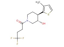 (3S*,4R*)-4-(3-methyl-2-thienyl)-1-(4,4,4-trifluorobutanoyl)piperidin-3-ol