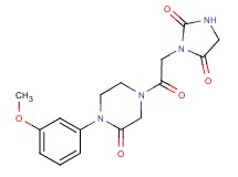 3-{2-[4-(3-methoxyphenyl)-3-oxo-1-piperazinyl]-2-oxoethyl}-2,4-imidazolidinedione