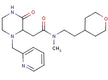 N-methyl-2-[3-oxo-1-(2-pyridinylmethyl)-2-piperazinyl]-N-[2-(tetrahydro-2H-pyran-4-yl)ethyl]acetamide