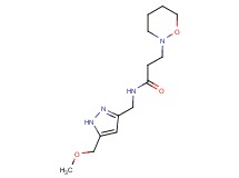 N-{[5-(methoxymethyl)-1H-pyrazol-3-yl]methyl}-3-(1,2-oxazinan-2-yl)propanamide