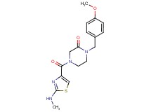 1-(4-methoxybenzyl)-4-{[2-(methylamino)-1,3-thiazol-4-yl]carbonyl}-2-piperazinone