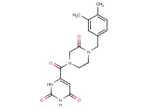 6-{[4-(3,4-dimethylbenzyl)-3-oxo-1-piperazinyl]carbonyl}-2,4(1H,3H)-pyrimidinedione