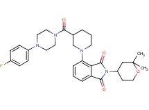2-(2,2-dimethyltetrahydro-2H-pyran-4-yl)-4-(3-{[4-(4-fluorophenyl)-1-piperazinyl]carbonyl}-1-piperidinyl)-1H-isoindole-1,3(2H)-dione