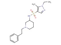 1-ethyl-5-methyl-N-[1-(2-phenylethyl)-3-piperidinyl]-1H-pyrazole-4-sulfonamide