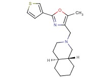 (4aS*,8aR*)-2-{[5-methyl-2-(3-thienyl)-1,3-oxazol-4-yl]methyl}decahydroisoquinoline