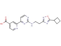2-(2-{[2-(5-cyclobutyl-1,2,4-oxadiazol-3-yl)ethyl]amino}pyrimidin-4-yl)isonicotinic acid