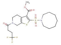 methyl 2-(1-azocanylsulfonyl)-6-(4,4,4-trifluorobutanoyl)-4,5,6,7-tetrahydrothieno[2,3-c]pyridine-3-carboxylate