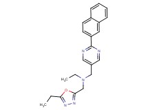 N-[(5-ethyl-1,3,4-oxadiazol-2-yl)methyl]-N-{[2-(2-naphthyl)pyrimidin-5-yl]methyl}ethanamine