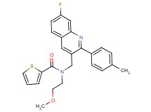 N-{[7-fluoro-2-(4-methylphenyl)-3-quinolinyl]methyl}-N-(2-methoxyethyl)-2-thiophenecarboxamide
