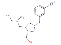 3-{[(3R*,4R*)-3-{[ethyl(methyl)amino]methyl}-4-(hydroxymethyl)pyrrolidin-1-yl]methyl}benzonitrile
