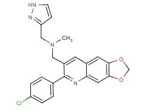 1-[6-(4-chlorophenyl)[1,3]dioxolo[4,5-g]quinolin-7-yl]-N-methyl-N-(1H-pyrazol-3-ylmethyl)methanamine