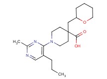 1-(2-methyl-5-propylpyrimidin-4-yl)-4-(tetrahydro-2H-pyran-2-ylmethyl)piperidine-4-carboxylic acid