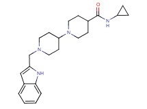 N-cyclopropyl-1'-(1H-indol-2-ylmethyl)-1,4'-bipiperidine-4-carboxamide