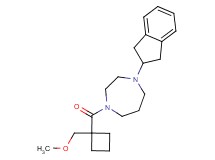 1-(2,3-dihydro-1H-inden-2-yl)-4-{[1-(methoxymethyl)cyclobutyl]carbonyl}-1,4-diazepane