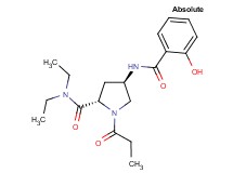 (4R)-N,N-diethyl-4-[(2-hydroxybenzoyl)amino]-1-propionyl-L-prolinamide