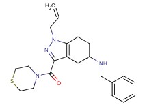 1-allyl-N-benzyl-3-(4-thiomorpholinylcarbonyl)-4,5,6,7-tetrahydro-1H-indazol-5-amine