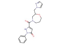 2-phenyl-5-{[2-(1H-pyrazol-1-ylmethyl)-1,4-oxazepan-4-yl]carbonyl}-1,2-dihydro-3H-pyrazol-3-one